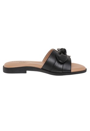 Sandalias Planas Para Mujer Negro Comfort Plus 211254