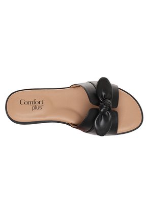 Sandalias Planas Para Mujer Negro Comfort Plus 211254