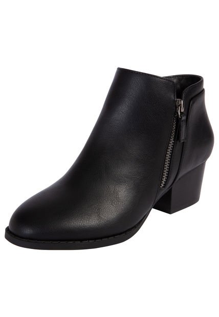 Botines Con Taco Ashlee Para Mujer Negro Comfort Plus 200357