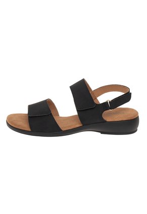 Sandalias Planas Poplar Para Mujer Negro Comfort Plus 211178