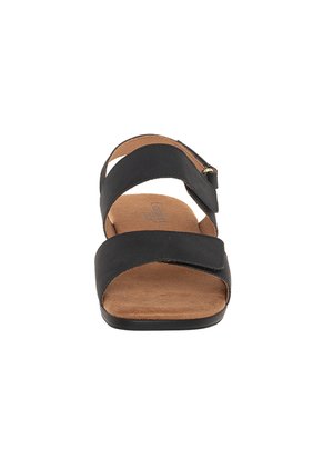 Sandalias Planas Poplar Para Mujer Negro Comfort Plus 211178