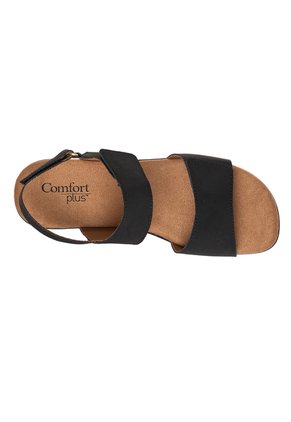 Sandalias Planas Poplar Para Mujer Negro Comfort Plus 211178
