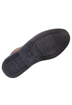 Botín  En Cuero De Amarrar Y Cremallera Lateral Para Hombre