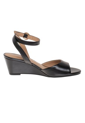 Sandalias Petite Con Taco Tipo Cuña Para Mujer Negro Comfort Plus 211589