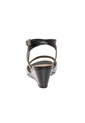 Sandalias Petite Con Taco Tipo Cuña Para Mujer Negro Comfort Plus 211589 de Generic
