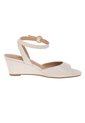 Sandalias Petite Con Taco Tipo Cuña Para Mujer Marfil Comfort Plus 211588 de Generic