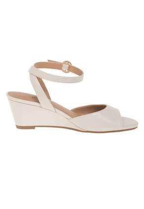 Sandalias Petite Con Taco Tipo Cuña Para Mujer Marfil Comfort Plus 211588