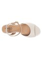 Sandalias Petite Con Taco Tipo Cuña Para Mujer Marfil Comfort Plus 211588 de Generic