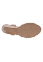 Sandalias Petite Con Taco Tipo Cuña Para Mujer Bronceado Comfort Plus 211590 de Generic