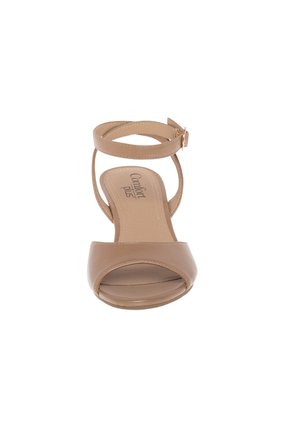 Sandalias Petite Con Taco Tipo Cuña Para Mujer Bronceado Comfort Plus 211590