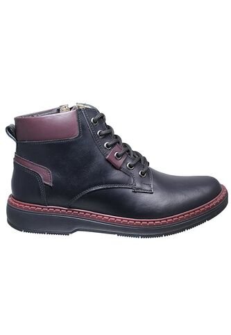 Botín Casual Hombre Cuero De Amarrar Y Cremallera Generic