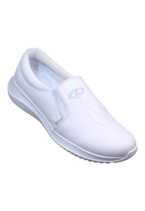 Zapato Mocasín Cuero Clínico Blanco