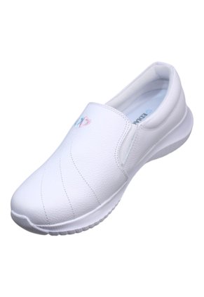 Zapato Mocasín Cuero Clínico Blanco
