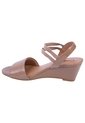 Sandalias Petula Con Taco Tipo Cuña Para Mujer Beige Comfort Plus 201274 de Generic