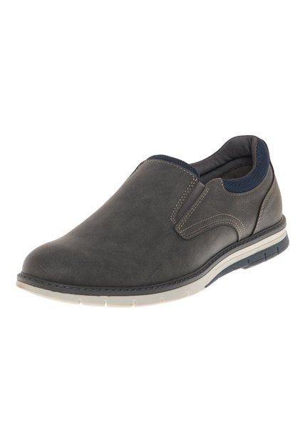 Zapatos Casuales Fortis Ii Para Hombre Gris Oscuro Comfort Plus 201682