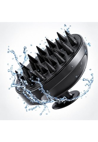 Cepillo Masajeador De Silicona Para Cuero Cabelludo Exfoliante Capilar Negro Generic