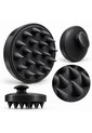 Cepillo Masajeador De Silicona Para Cuero Cabelludo Exfoliante Capilar Negro de Generic
