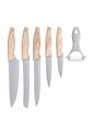 Set De 5 Cuchillos De Cocina + Pelador De Papas de Generic