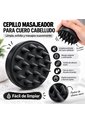 Cepillo Masajeador De Silicona Para Cuero Cabelludo Exfoliante Capilar Negro de Generic