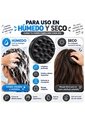 Cepillo Masajeador De Silicona Para Cuero Cabelludo Exfoliante Capilar Negro de Generic