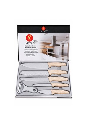 Set De 5 Cuchillos De Cocina + Pelador De Papas