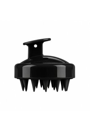 Cepillo Masajeador De Silicona Para Cuero Cabelludo Exfoliante Capilar Negro