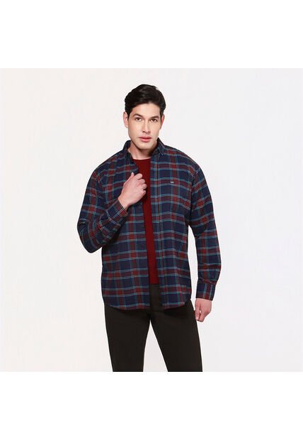 Camisa Leñadora Lec Lee Para Hombre - Vinotinto Rojo/XL