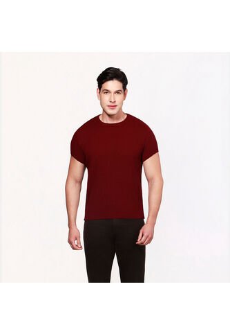 Sweater Tipo Camiseta Lec Lee Para Hombre - Vinotinto Rojo/M Generic