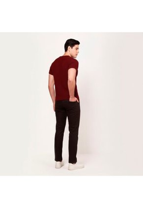 Sweater Tipo Camiseta Lec Lee Para Hombre - Vinotinto Rojo/M