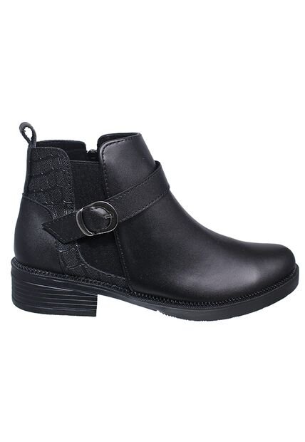 Botín Plano Dama Correas Ajuste Cremallera