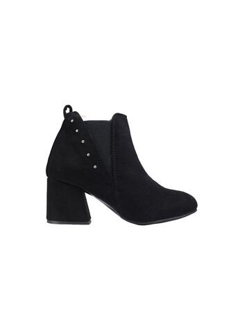 Botín Tacón Ancho Textil Mujer Generic