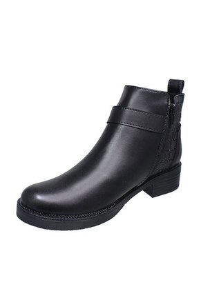 Botín Plano Dama Correas Ajuste Cremallera