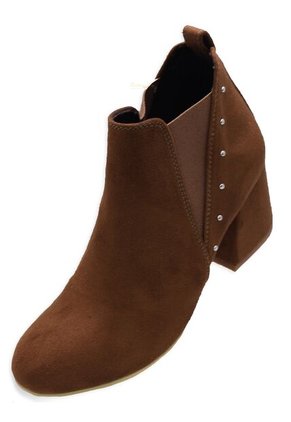 Botín Tacón Dama Textil Con Resorte