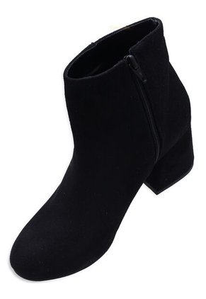 Botín Tacón Textil Ajuste Cremallera Para Mujer