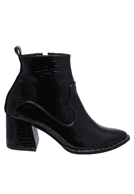 Botín Puntudo Sintético Charol Tacón 5 12