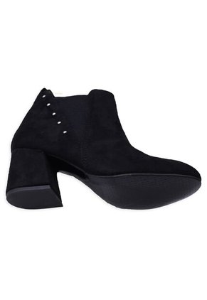 Botín Tacón Ancho Textil Mujer