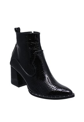 Botín Puntudo Sintético Charol Tacón 5 12