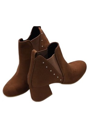 Botín Tacón Dama Textil Con Resorte