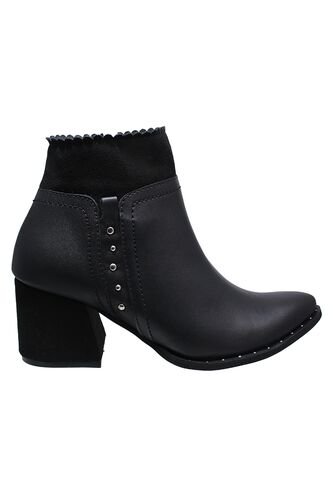 Botín Puntudo Taches Decorativos Tacón 5 12 Generic