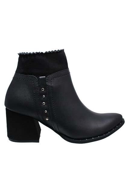 Botín Puntudo Taches Decorativos Tacón 5 12