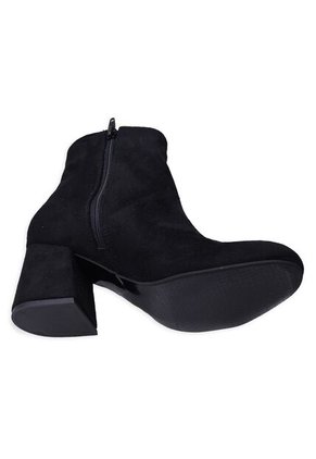 Botín Tacón Textil Ajuste Cremallera Para Mujer