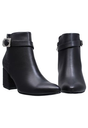 Botín Puntudo Con Cremallera Para Mujer