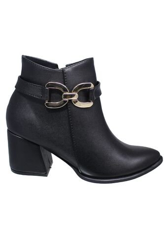 Botín Puntudo Hebilla Para Mujer Tacon 61/2 Generic