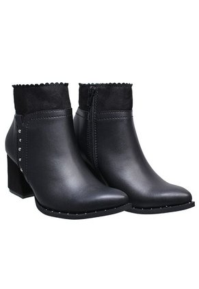 Botín Puntudo Taches Decorativos Tacón 5 12