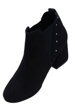 Botín Tacón Ancho Textil Mujer