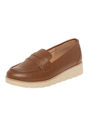 Zapatos Casuales Tipo Mocasín Kiley Para Mujer Cogñac Comfort Plus 201551