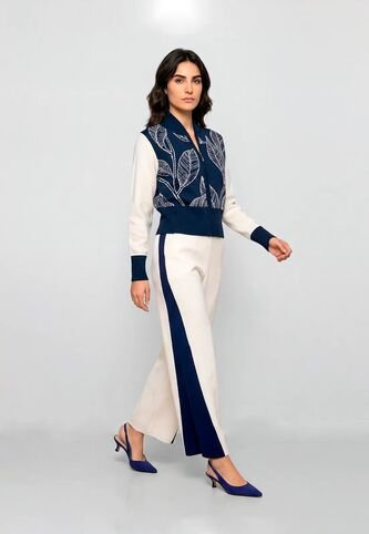 Pantalón Sofía - Marfil/Azul - Giive Giive