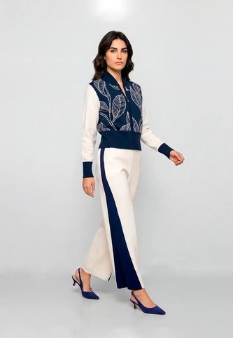 Pantalón Sofía - Marfil/Azul - Giive Giive