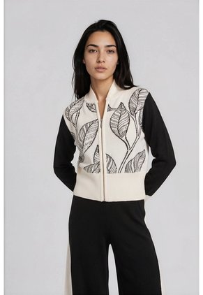 Chaqueta Sofía - Negro/Marfil - Give