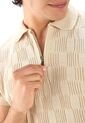 Camiseta Polo Cuadro Canales Cremallera - Beige - Giive de Giive